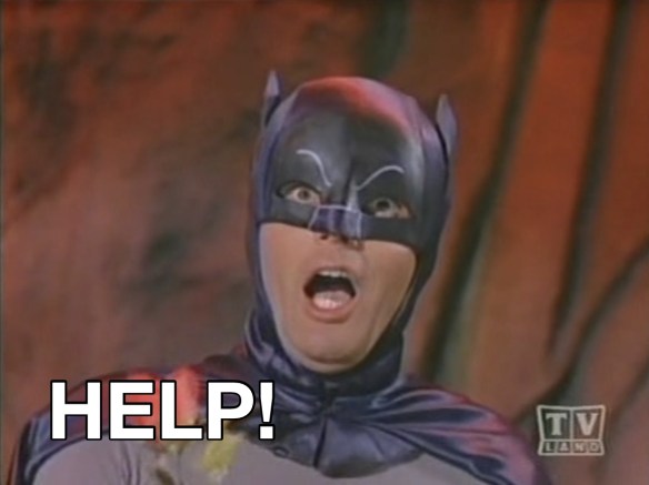 Batman cries for help